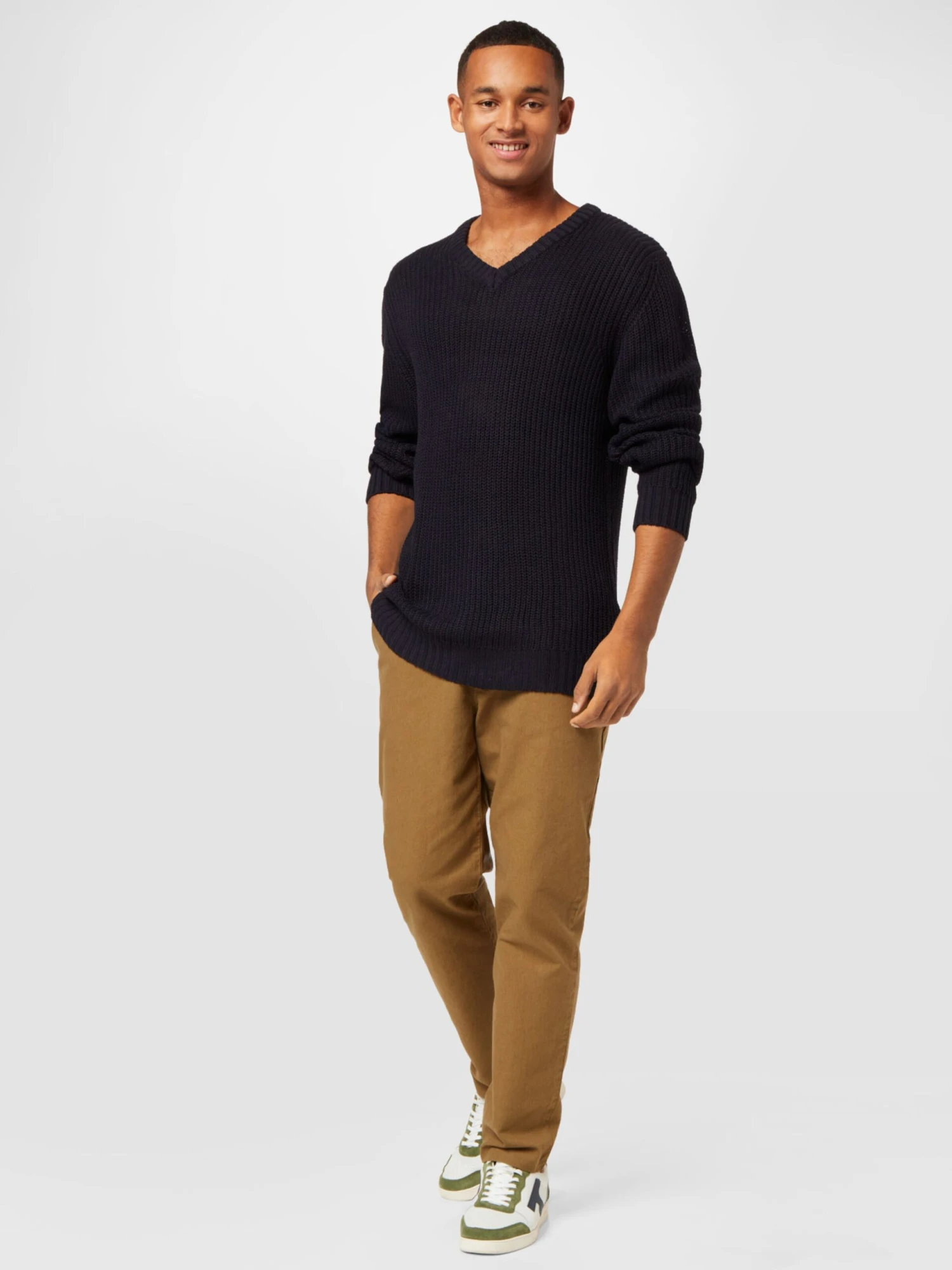 Redefined Rebel V-hals Truien Trui Henry Heren Navy - Afbeelding 5