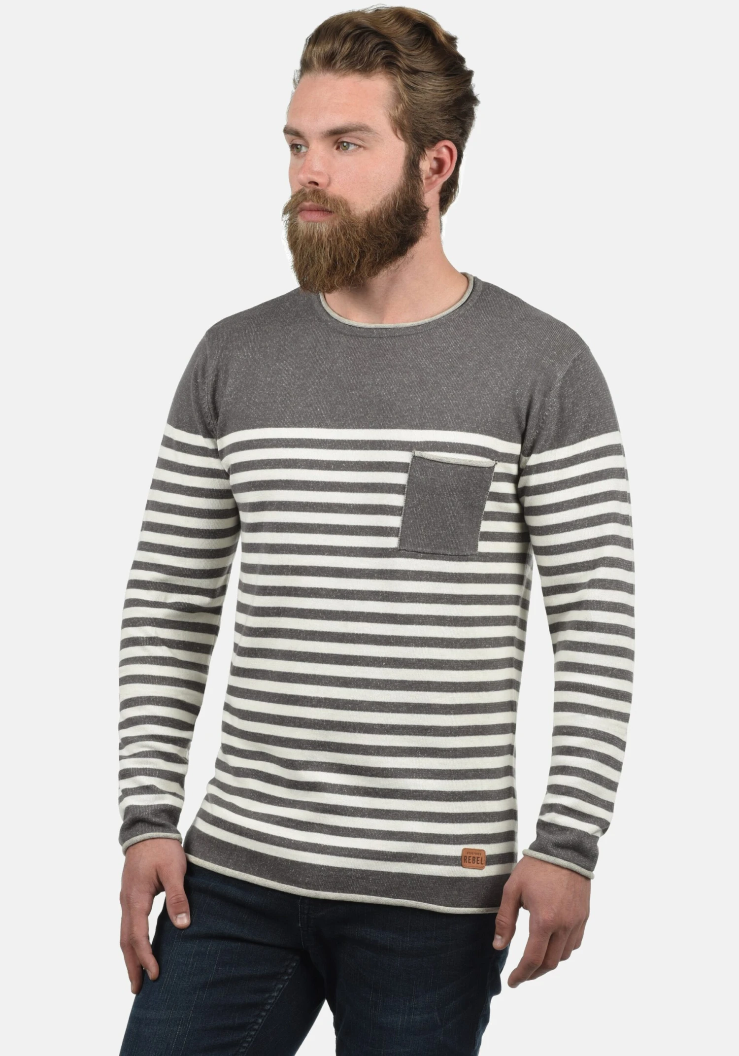Redefined Rebel Crewneck Truien Trui Mannix Heren Grijs - Afbeelding 2