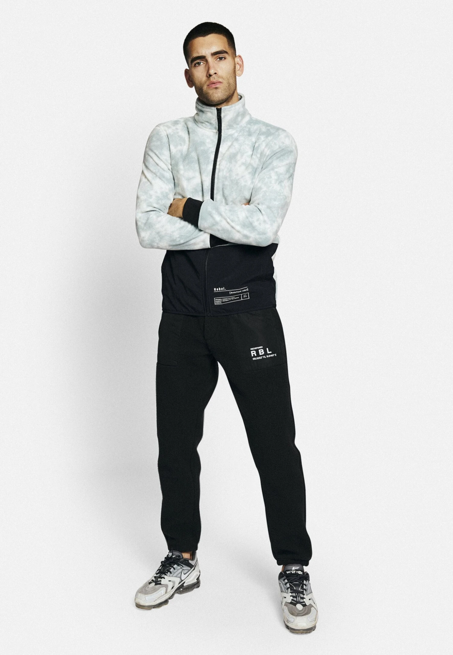 Redefined Rebel Sweater Met Rits - Mineral Blue - Afbeelding 2