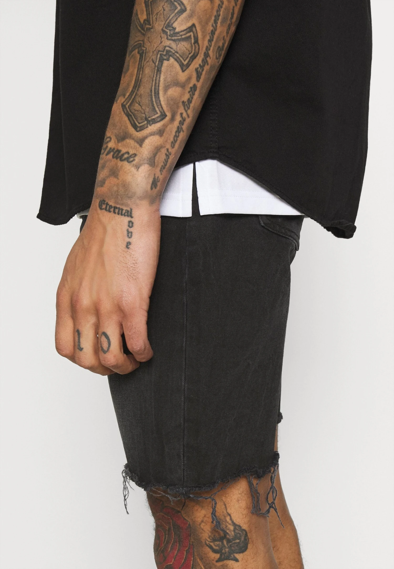 Redefined Rebel Osaka - Jeansshort - Marble Black - Afbeelding 4