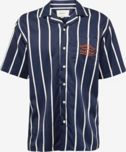 Redefined Rebel Casual Overhemden Comfort Fit Overhemd Duke Heren Nachtblauw