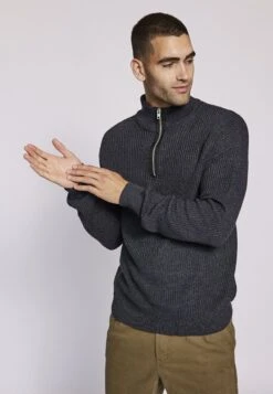 Redefined Rebel Axton - Trui - Dark Grey Melange