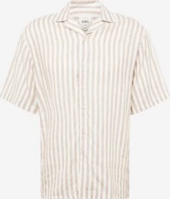 Redefined Rebel Casual Overhemden Regular Fit Overhemd Jorge Heren Beige / Wit