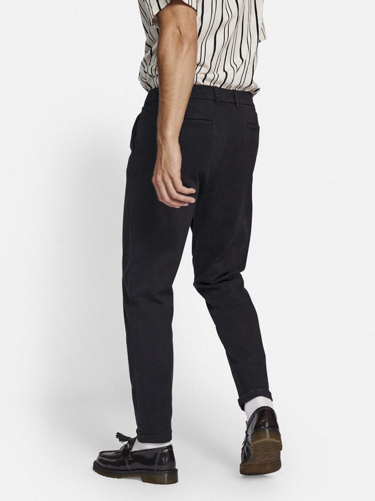 Redefined Rebel Pantalons Regular Bandplooibroek Jacko Heren Zwart - Afbeelding 4