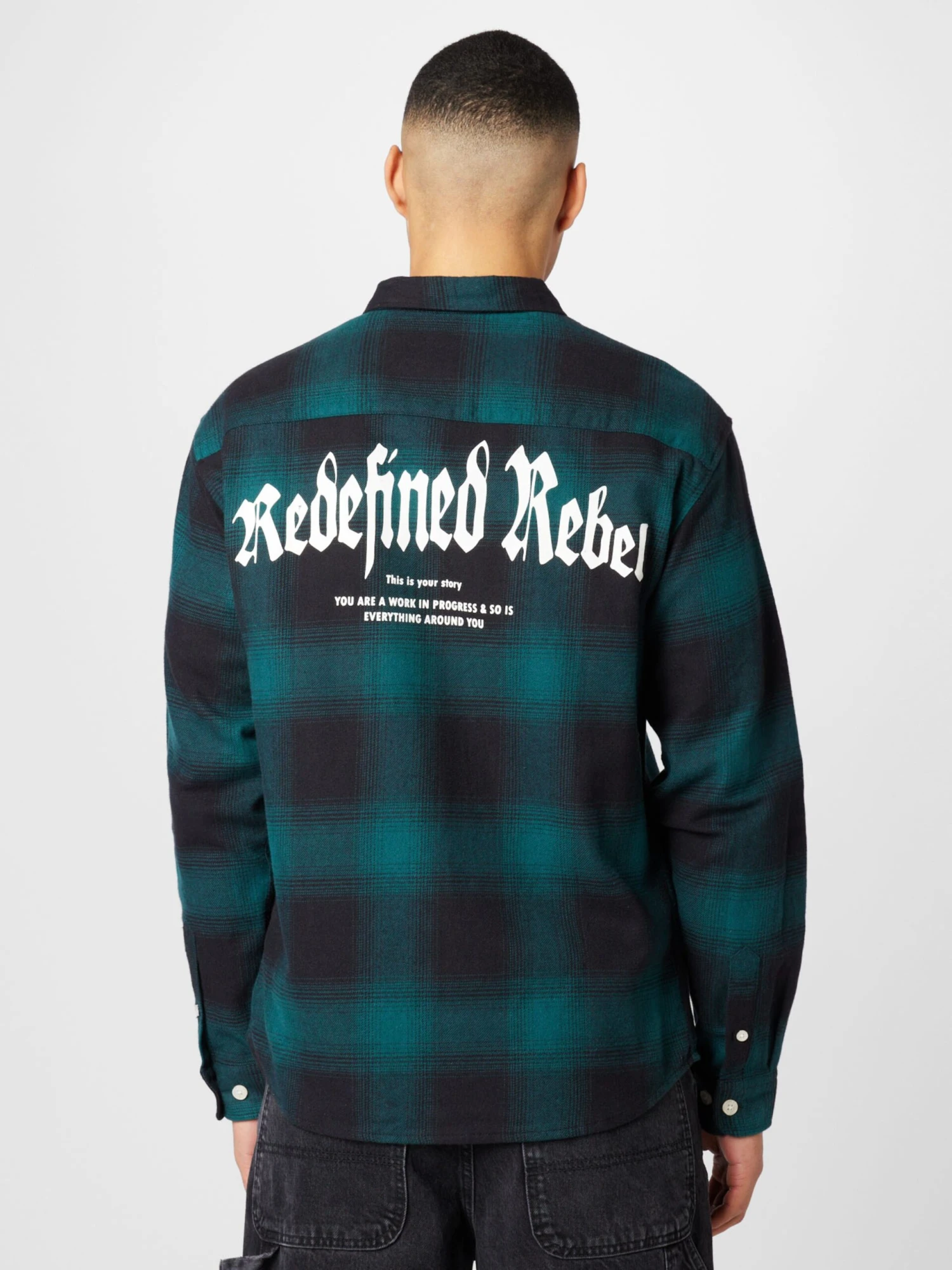 Redefined Rebel Geruite Overhemden Regular Fit Overhemd Marcel Heren Smaragd - Afbeelding 4