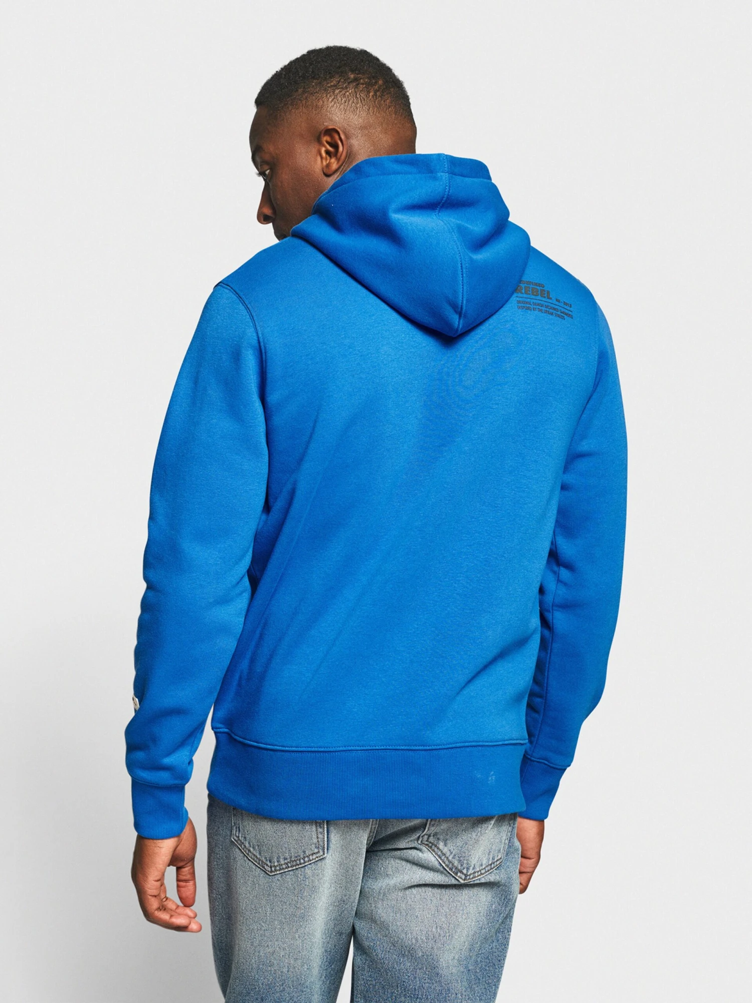 Redefined Rebel Hoodies Sweatshirt Melvin Heren Blauw - Afbeelding 3