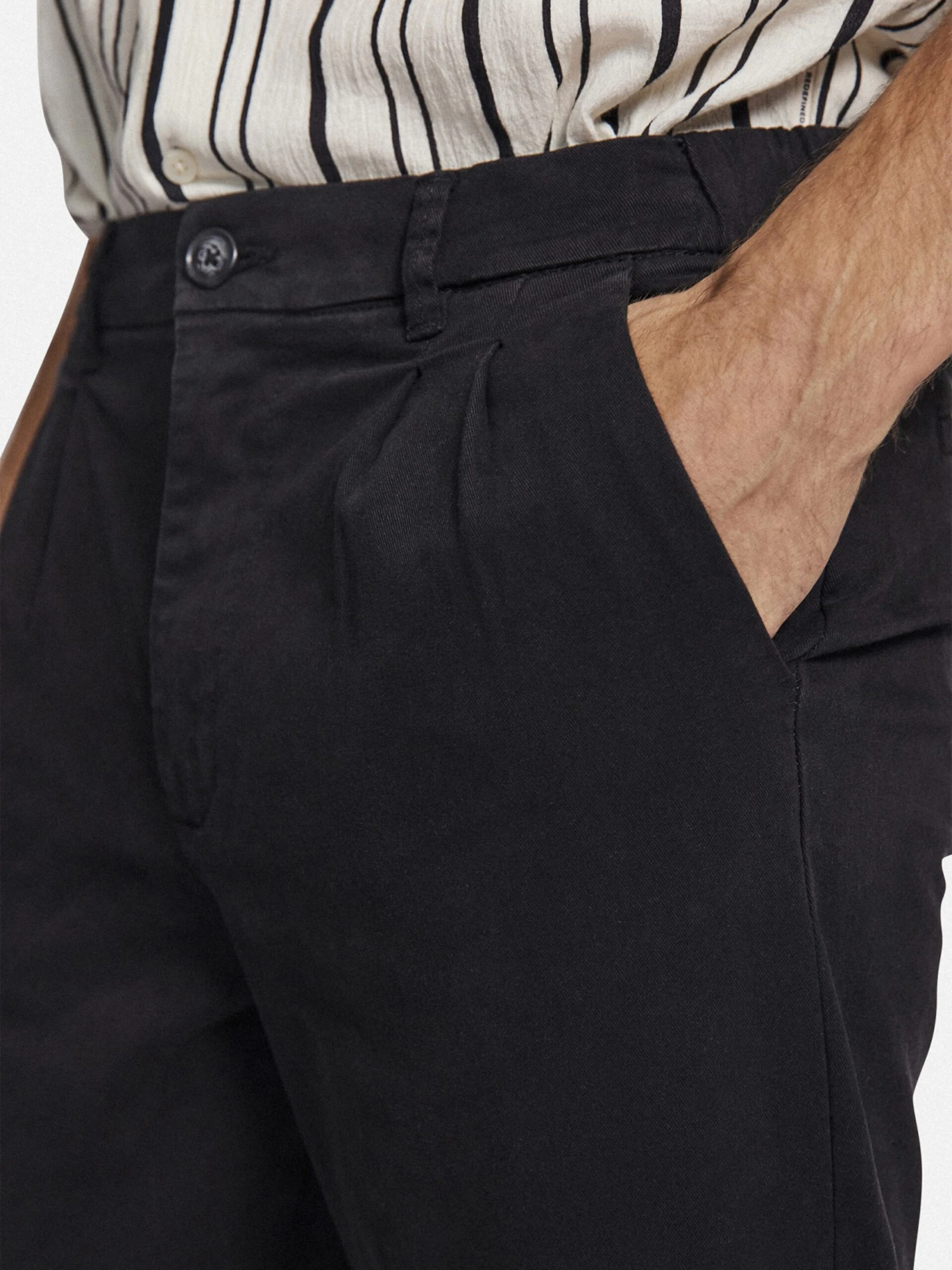 Redefined Rebel Pantalons Regular Bandplooibroek Jacko Heren Zwart - Afbeelding 6