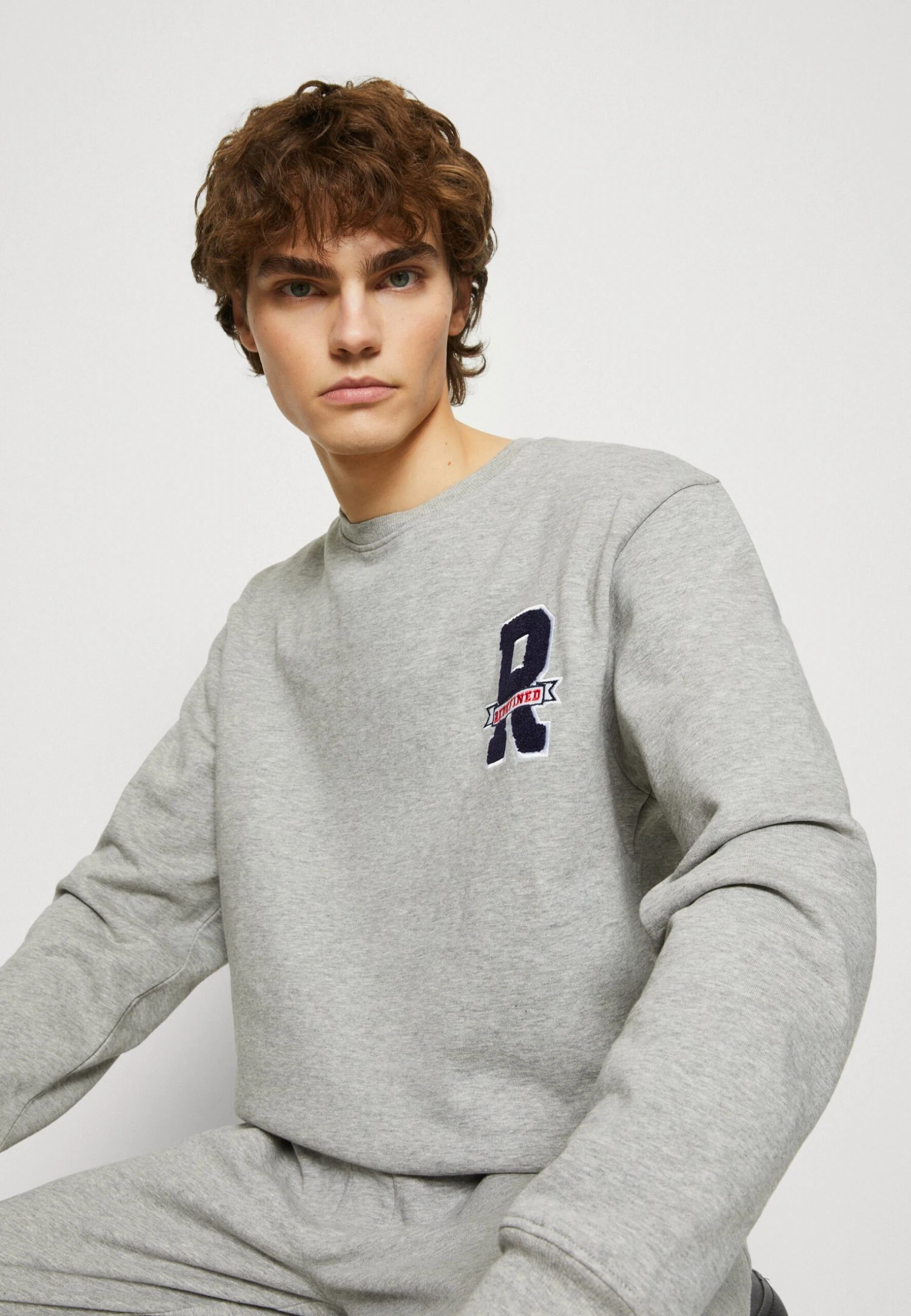 Redefined Rebel Kylo Crew - Sweater - Light Grey Melange - Afbeelding 4