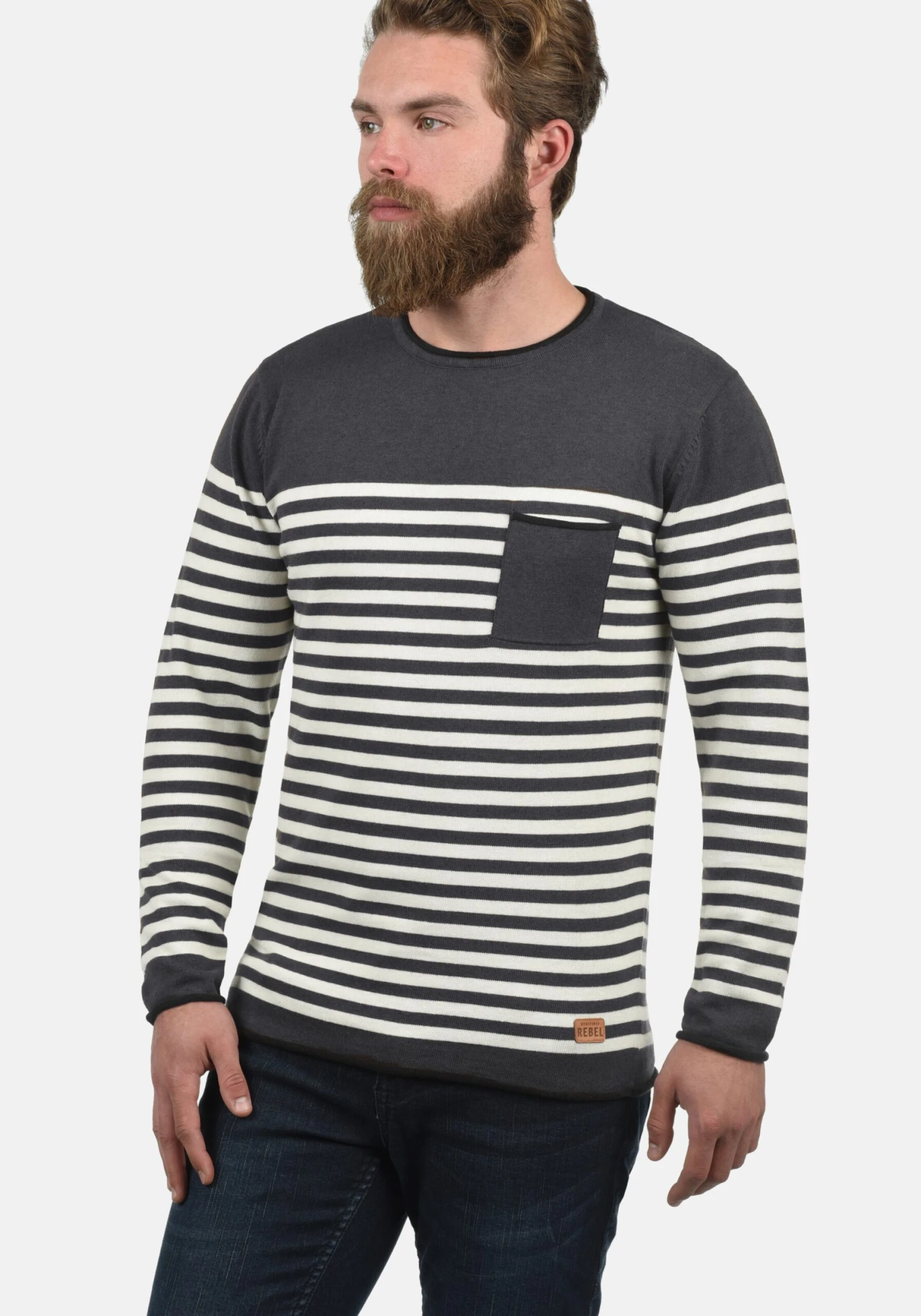 Redefined Rebel Crewneck Truien Trui Mannix Heren Antraciet - Afbeelding 2