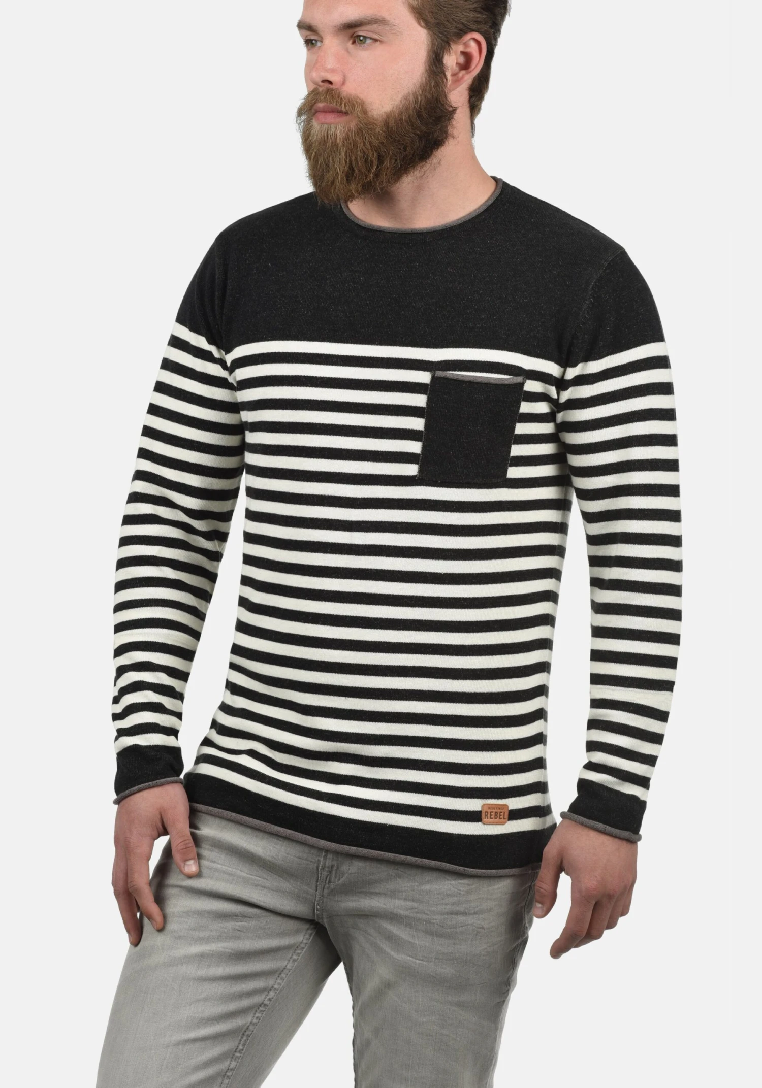 Redefined Rebel Crewneck Truien Trui Mannix Heren Zwart - Afbeelding 2
