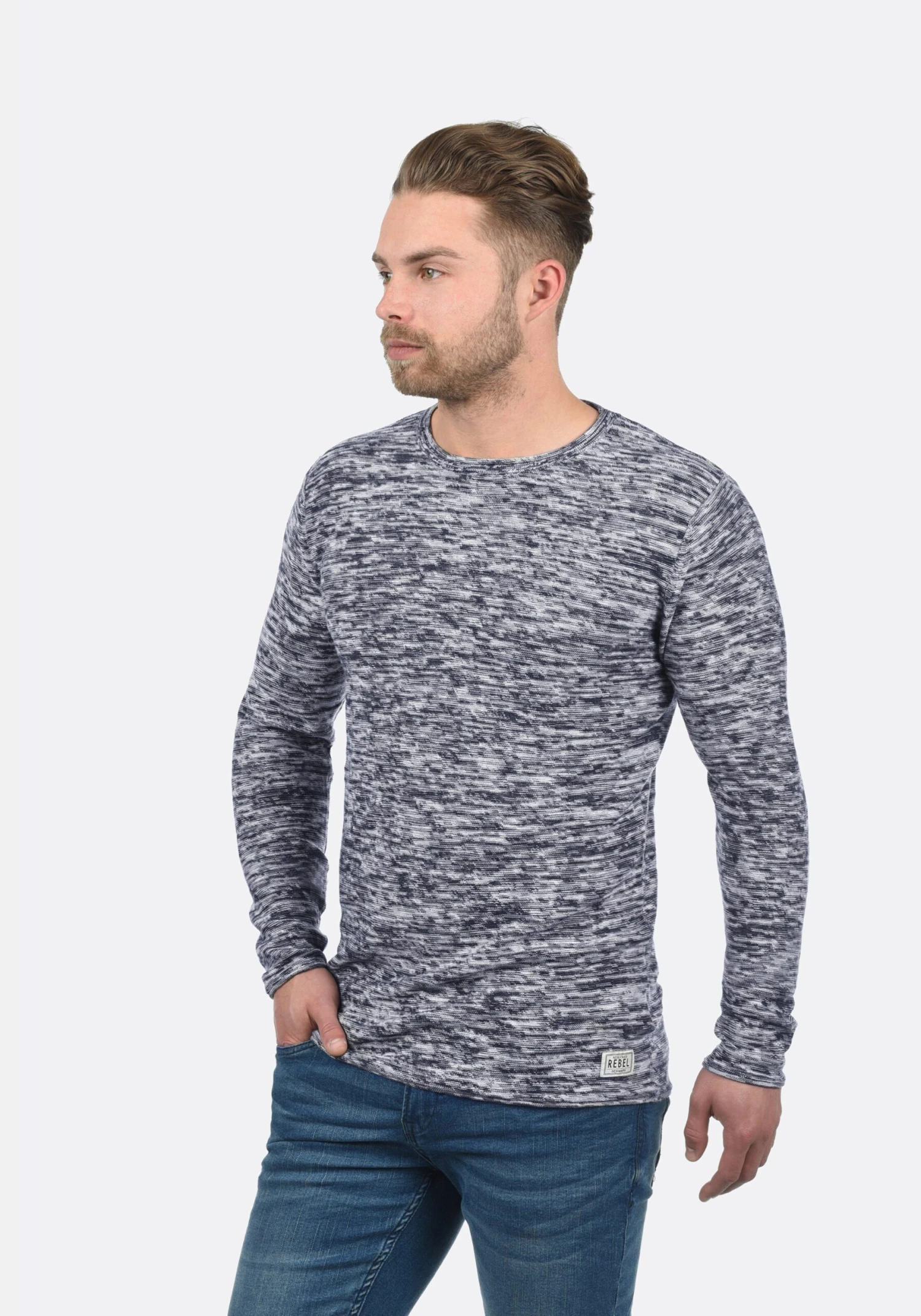 Redefined Rebel Crewneck Truien Trui Millard Heren Navy - Afbeelding 2
