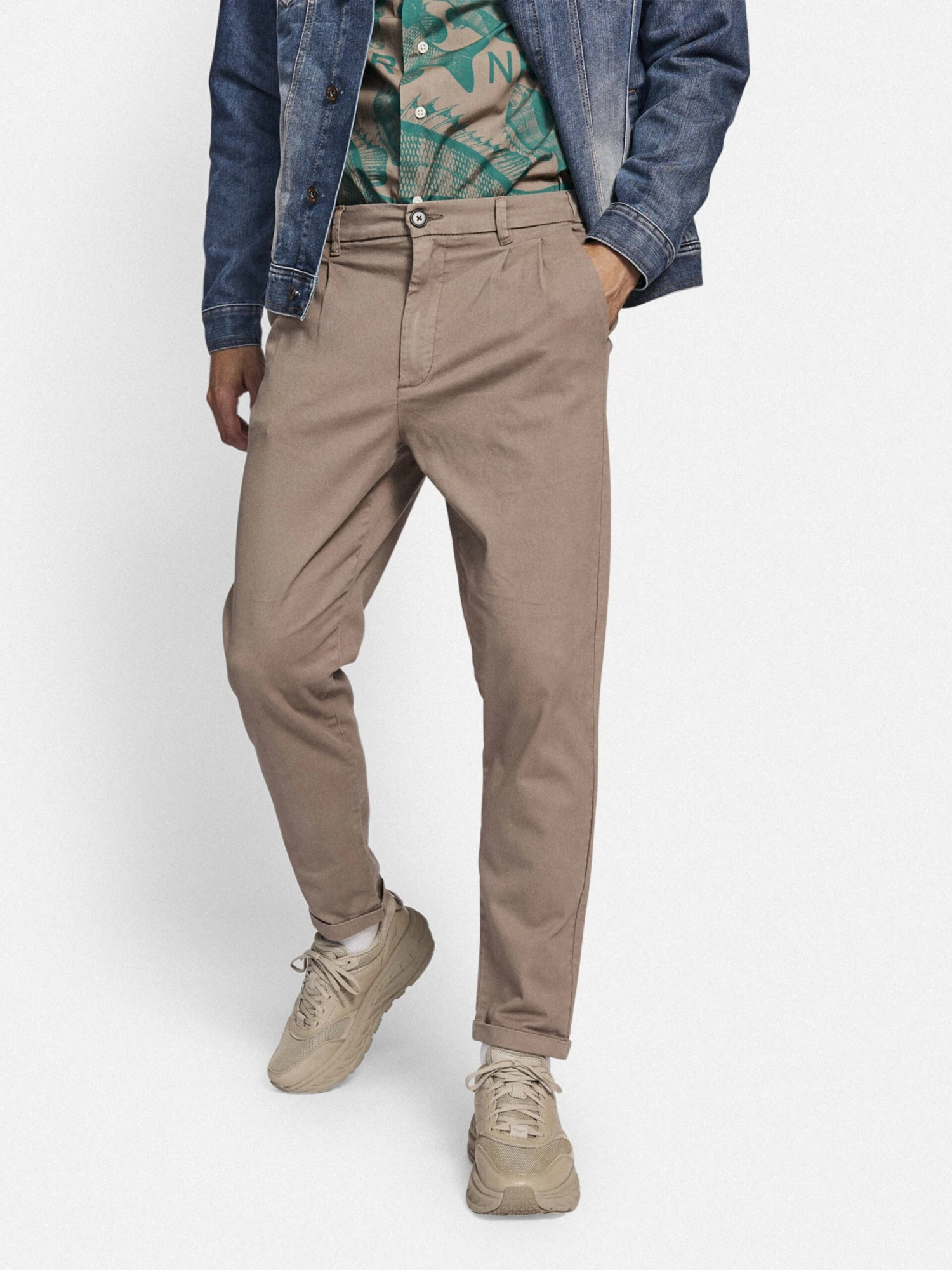 Redefined Rebel Pantalons Regular Bandplooibroek Jacko Heren Kastanjebruin - Afbeelding 3