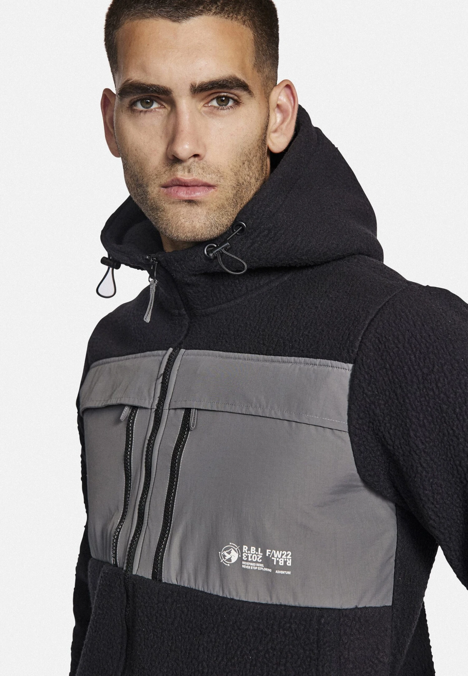 Redefined Rebel Curtis- Fleecejas - Black - Afbeelding 4