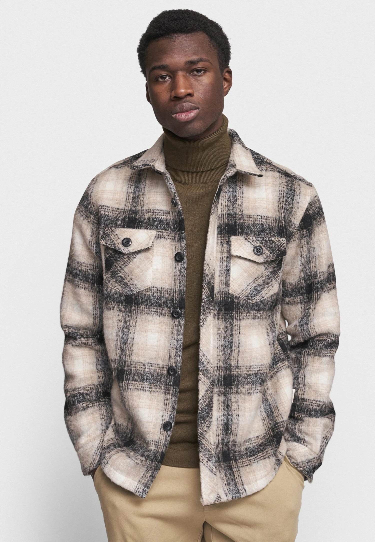 Redefined Rebel Alexander- Overhemd - Grey, Beige