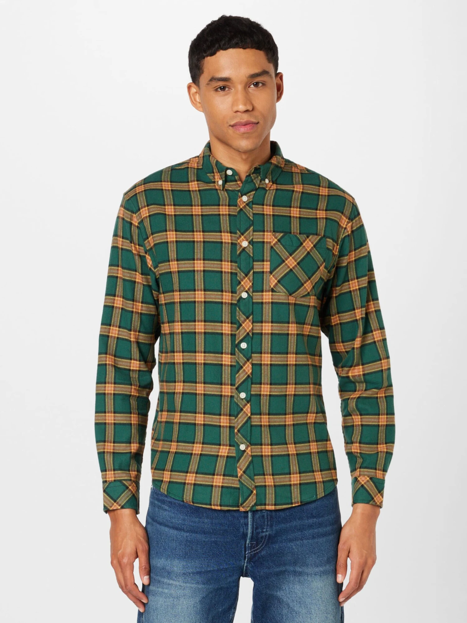 Redefined Rebel Geruite Overhemden Regular Fit Overhemd Houston Heren Groen - Afbeelding 3