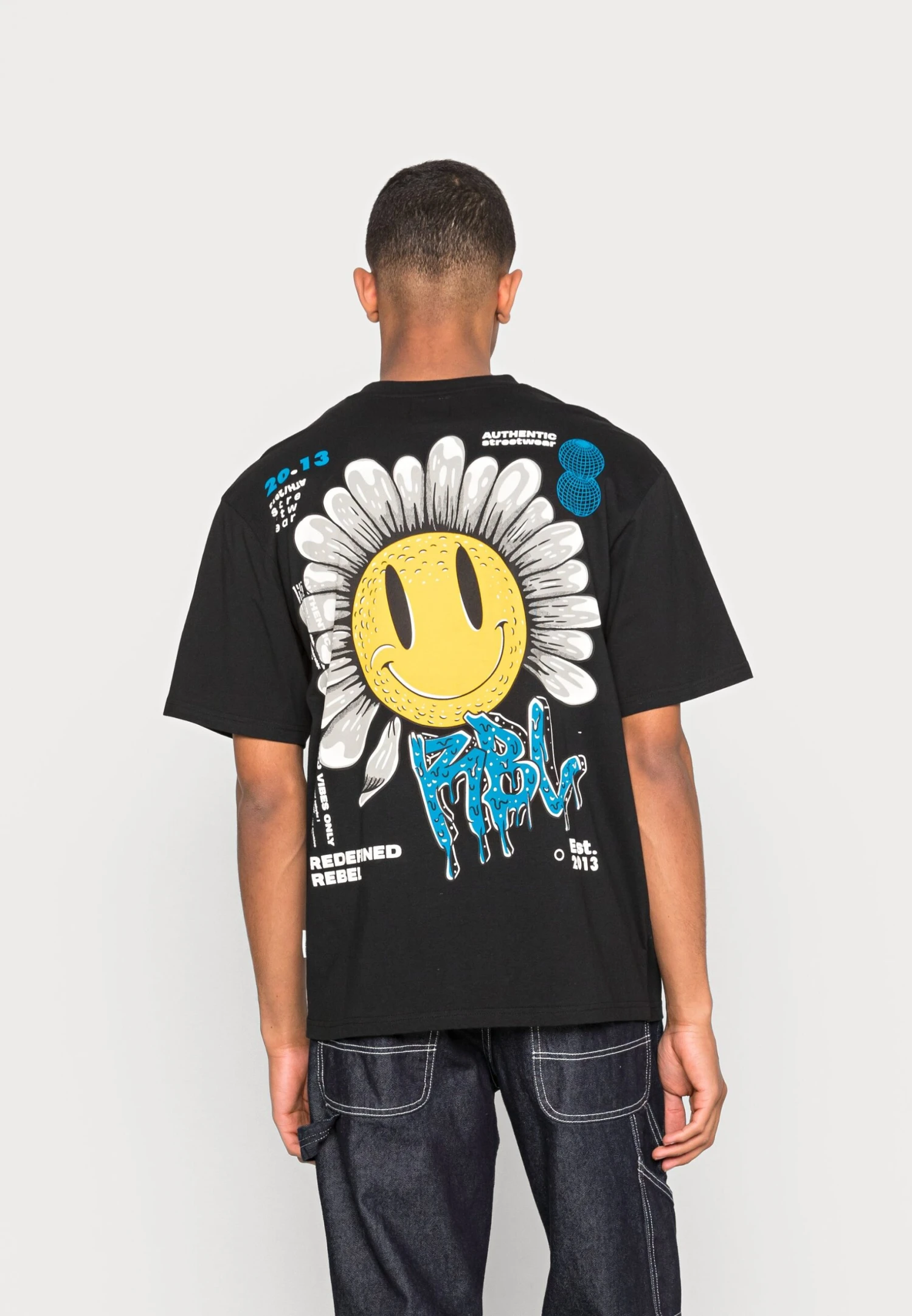 Redefined Rebel Unisex Tobias Tee - T-Shirt Print - Black