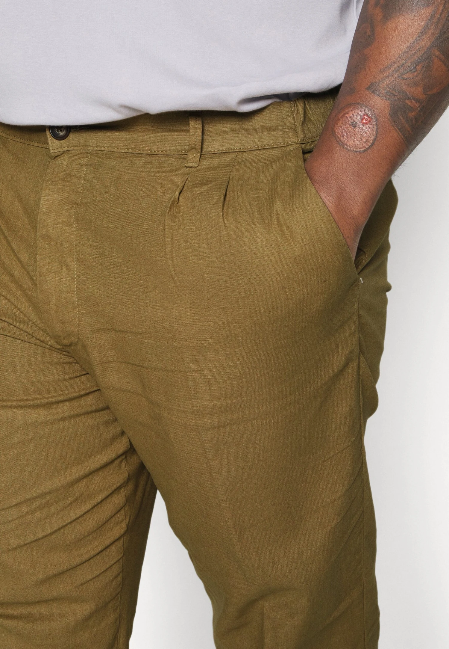 Redefined Rebel Emir Pant Plus - Chino - Gothic Olive - Afbeelding 4
