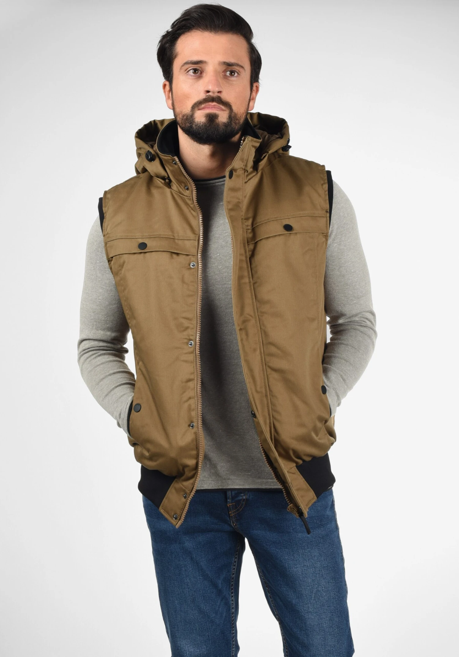 Redefined Rebel Bodywarmers Bodywarmer Mario Heren Donkerbeige - Afbeelding 3