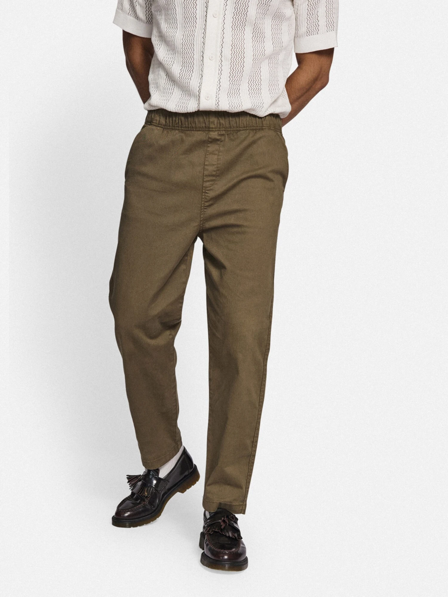 Redefined Rebel Pantalons Loosefit Broek Arian Heren Olijfgroen - Afbeelding 3