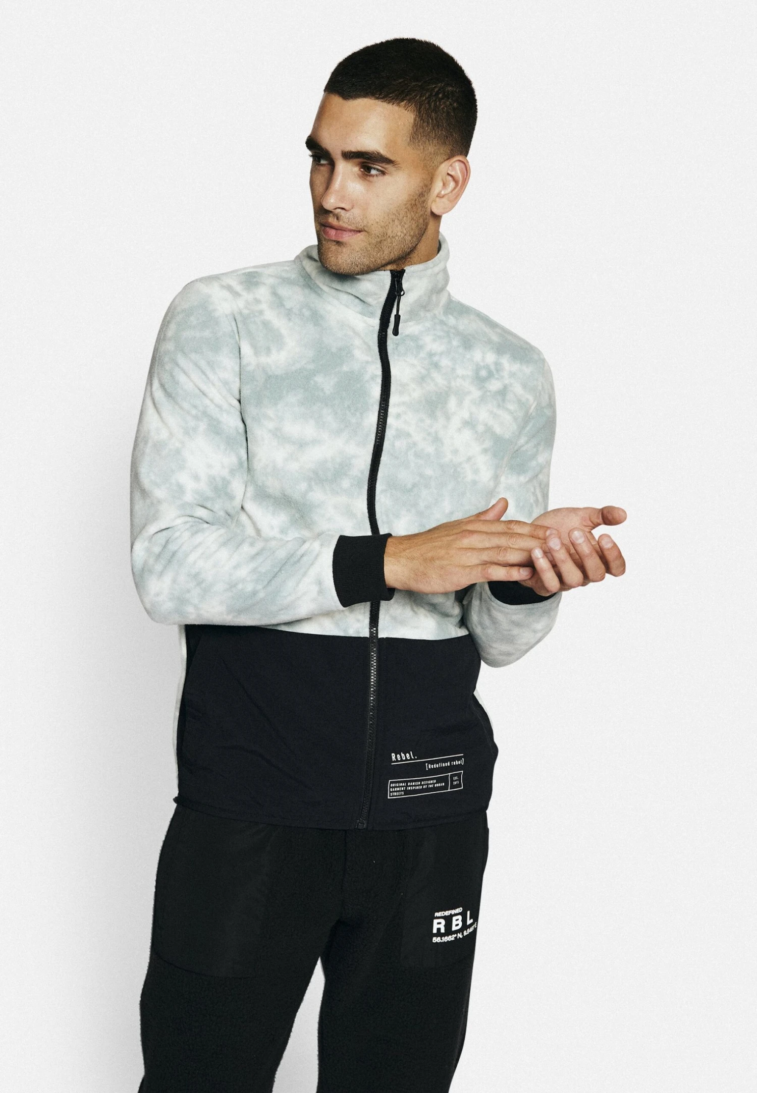 Redefined Rebel Sweater Met Rits - Mineral Blue - Afbeelding 7