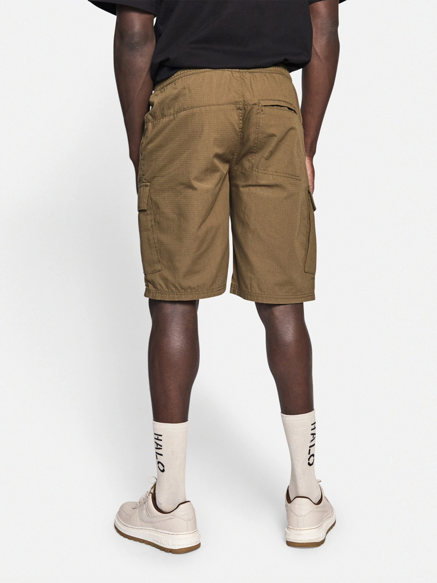 Redefined Rebel Cargo Shorts Regular Cargobroek Milan Heren Kaki - Afbeelding 3