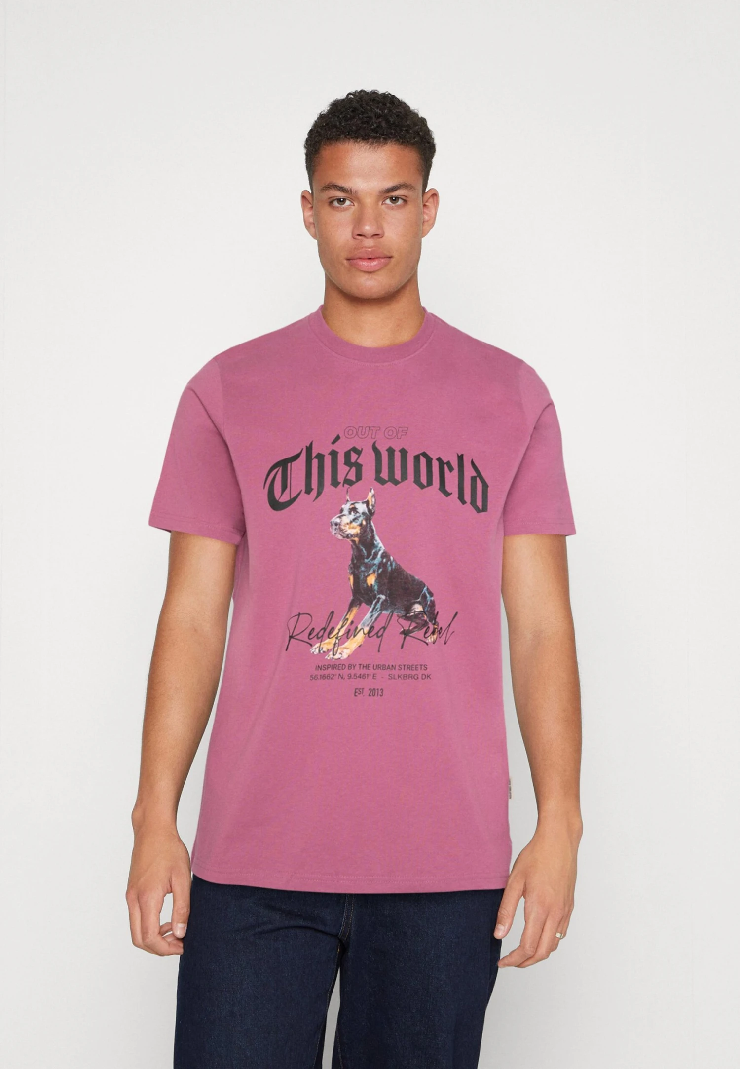 Redefined Rebel Rroliver Tee Unisex - T-Shirt Print - Mellow Mauve