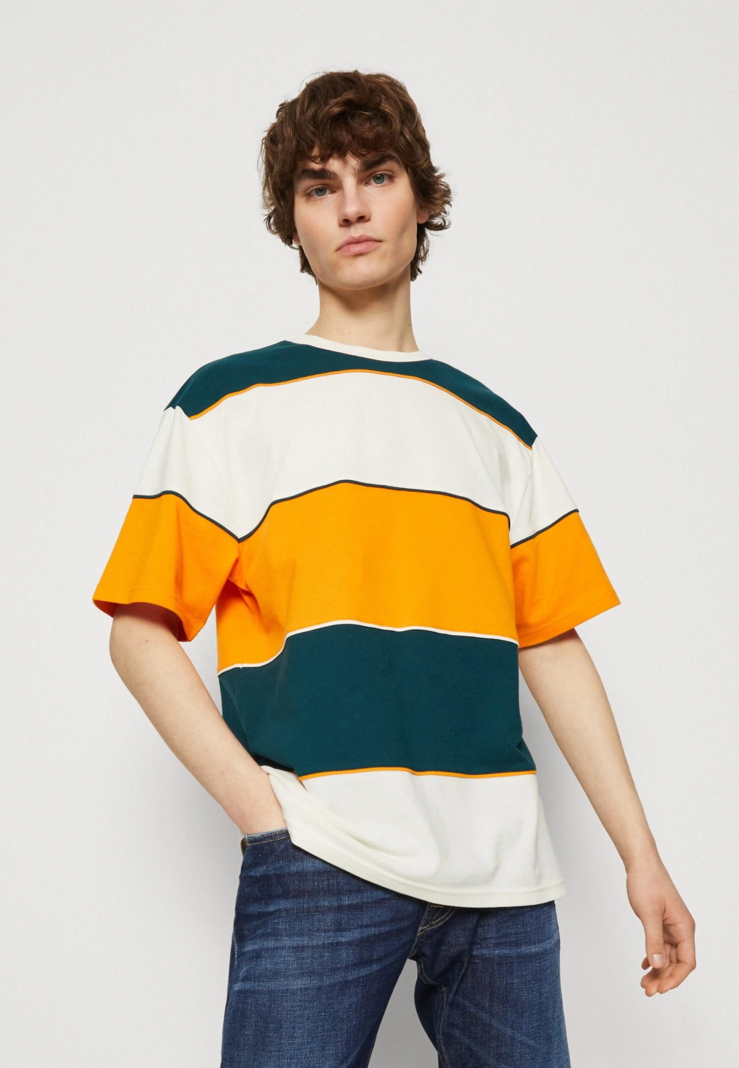 Redefined Rebel Watson Tee- T-Shirt Print - Deep Teal - Afbeelding 4