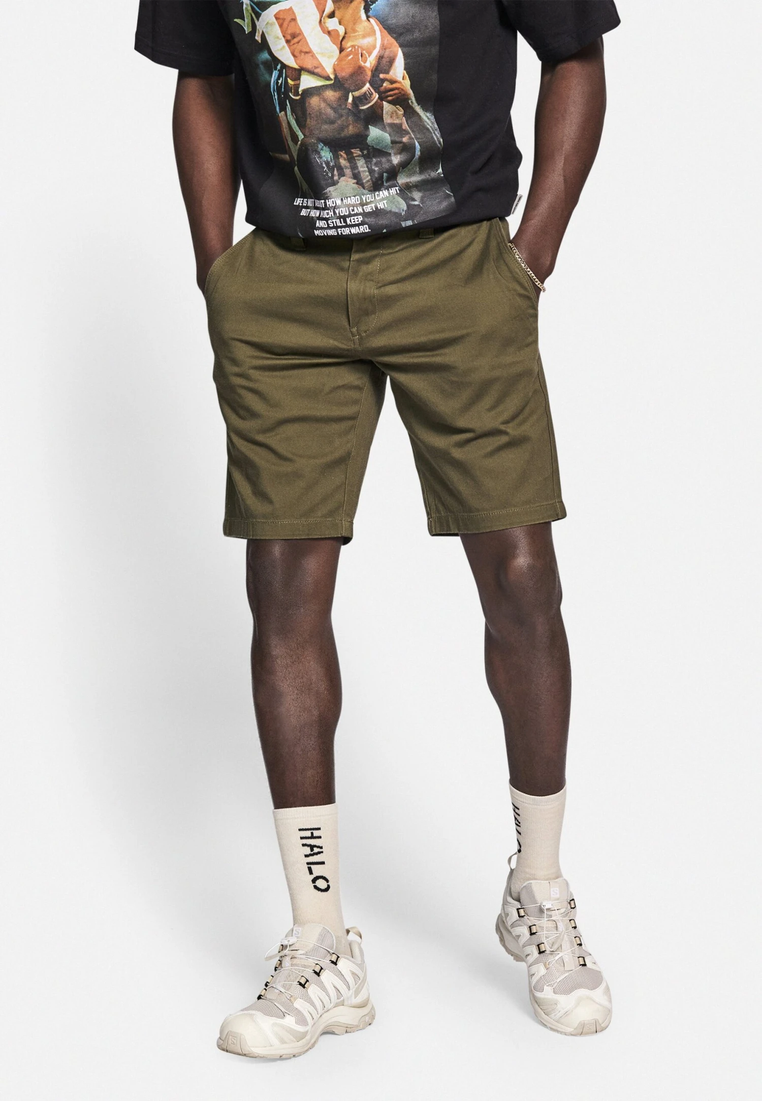 Redefined Rebel Rrethan- Shorts - Dark Olive