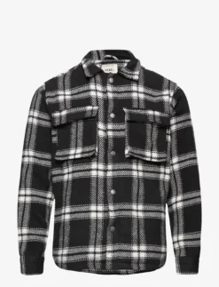 Redefined Rebel RRTan Overshirt - BLACK CHECK